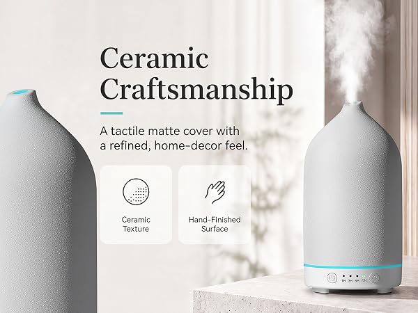Gooamp 200ML Ceramic Essential Oil Diffuser for Home