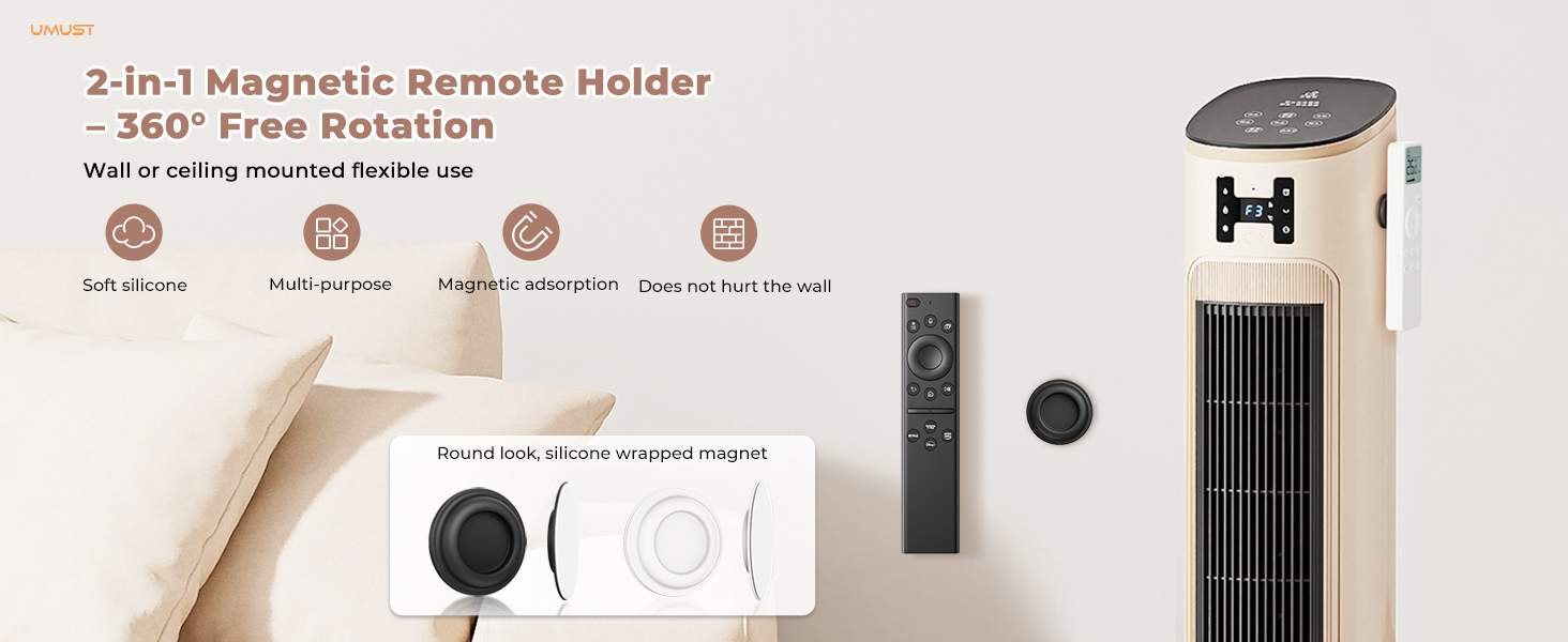 Magnetic Remote Control Holder Wall Mount Air conditioner tv fan Control stand Remote organizer