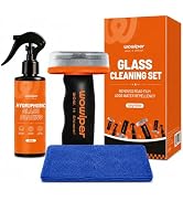 WOWIPER Hydrophobic Glass Coating Kit for Car Windshield, 100g+100ml Auto Glass Cleaner Set, Oil ...