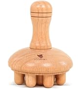 PYSEAN Wooden Mushroom Massager, Wooden Body Contouring Therapeutic Tool, Anti Cellulite, Lymphat...
