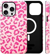 SenRiCase for iPhone 13/14 Case Cute Cheetah Print Phone Case Compatible with MagSafe, Dual-Layer...