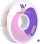 Wacjak 18 Gauge Square Copper Wire 99.9% Pure Copper Wire for Jewelry Making 30 Ft