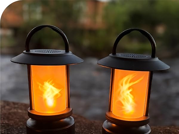 Bluetooth speakers with LED flame