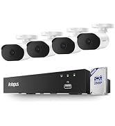 Anlapus 3K Lite Wired Security Camera System with Human Vehicle Detection, 4pcs 2MP Weatherproof ...