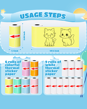 mini printer sticker paper mini thermal printer sticker paper thermal sticker paper