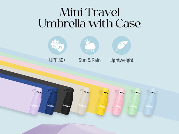 Mini Portable Travel Umbrella with Case