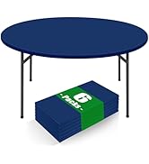 Moosfor Round Spandex Tablecloth 6 Pack, Elastic Fitted Waterproof Tablecloths for 45"-56" Tables...
