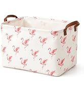 36L Flamingo Storage Bins Empty Gift Baskets for Girls Baby Shower Decorations Girls Toddler Toy ...