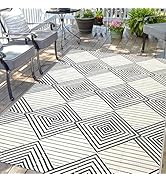 Waterproof Outdoor Rug 5x8ft, Foldable Reversible Plastic Straw Mat for Patio RV Deck Porch Backy...