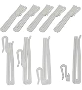 30 pcs Adjustable Curtain Hooks for Drapes Depth Pinch Pleat Locking Curtain Tape Clip Hooks Door...
