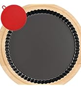DATANYA Tart Pan 9 Inch Tart Pans Removable Bottom, Non-Stick Quiche Pan Carbon Steel Heavy Duty ...