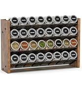 NESAPTO Spice Rack Organizer for Cabinet, Wooden 4 Tier Vertical Seasoning Organizers for Kitchen...