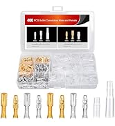 Nilight 400PCS 3.9mm Bullet Connectors Male and Female Brass Wire Terminals Connector with Insula...
