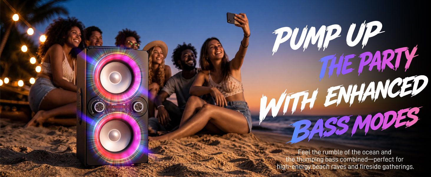 portable bluetooth speakers, tpyesss party portable speaker, party bluetooth speakers loud