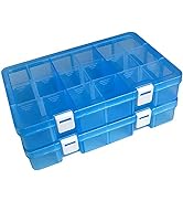DUOFIRE Plastic Organizer Container Storage Box Adjustable Divider Removable Grid Compartment for...