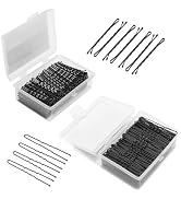 Mia Klein 550PCS Bobby pins and Hair pins Bundle Black, with Storage Box, Includes 300PCS 2 Inch ...