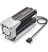 GRAUGEAR M.2 2280 SSD Heatsink, Direct-Touch Heat of Dual Copper Heat Pipes, 25mm Cooling Fan Bui...