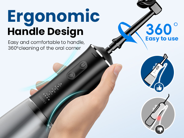 water flosser come with ergonomic, non-slip handle