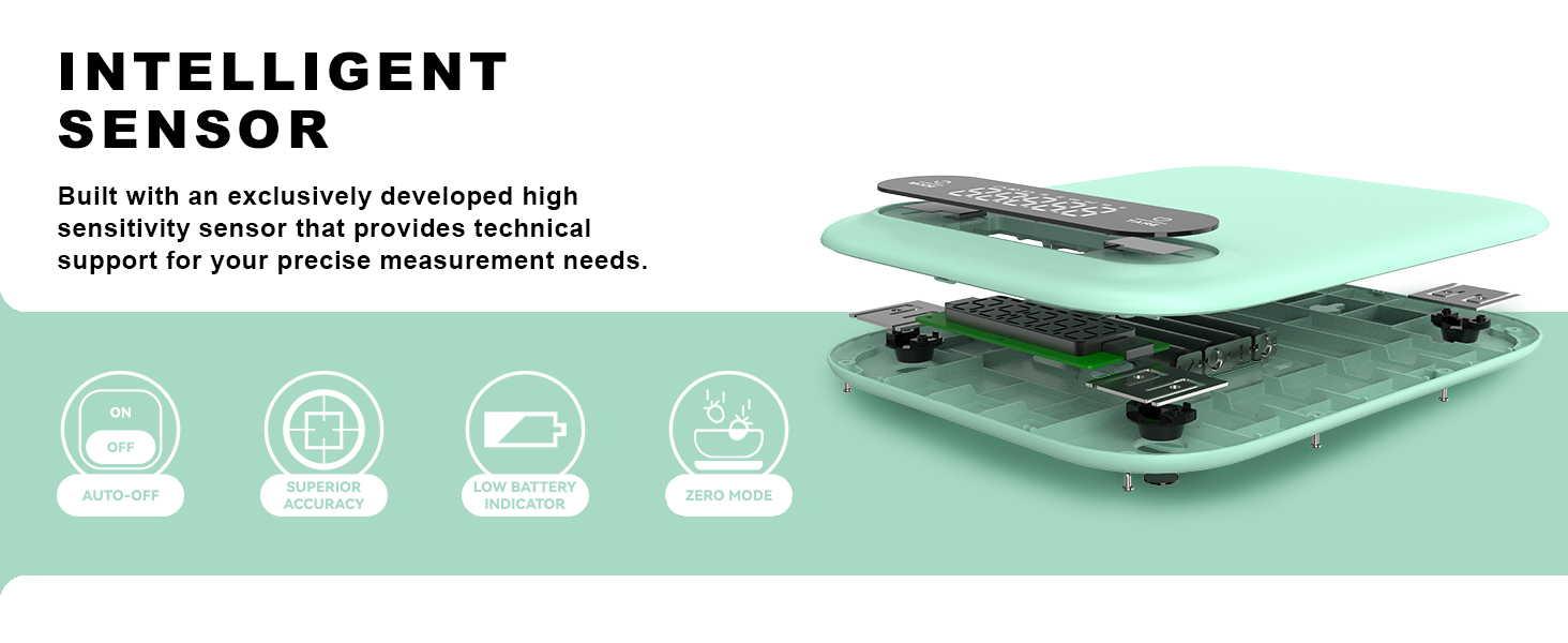 Highly accurate digital food kitchen scale