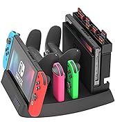 Skywin Switch Charging Dock - Charging Dock and Game Holder for Switch Console, Joy-Con Controlle...