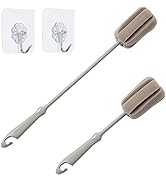Brush Bottle 2 Pack 1 Long 1 Short Cleaning Brush Wine Glass Sponge 2 Pack Traceless Hook