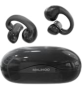 MALIHOO Open Ear Headphones Wireless Bluetooth 5.3,Mica Powder Black Ear Clip Earbuds,Built-in Mi...