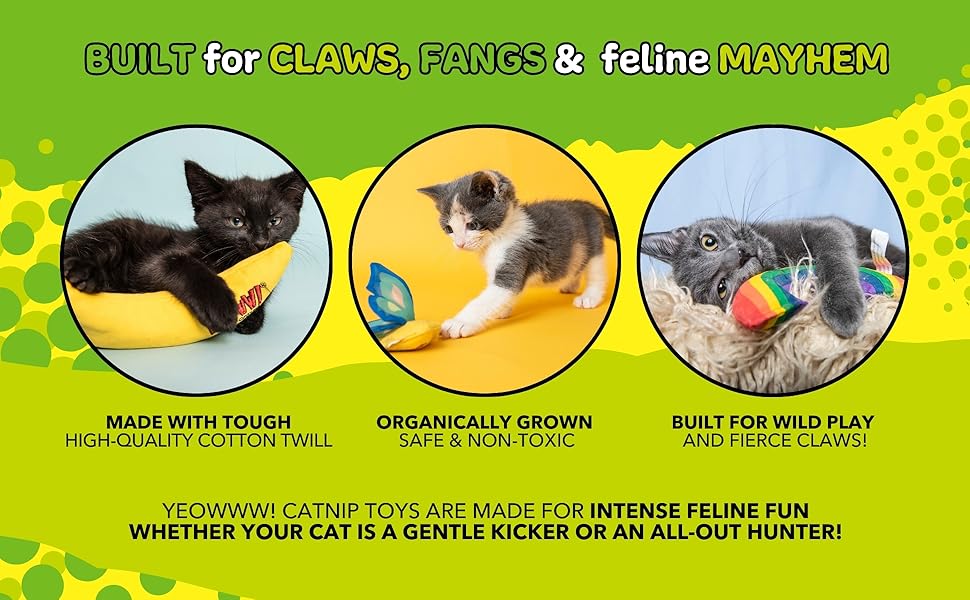 DuckyWorld Yeowww! catnip toys high quality