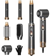 5 in 1 Hair Styler & Hair Dryer Brush Curler, Low-Speed Negative Ionic Air Styler Drying, Multi A...