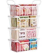 SUNALLY Freezer Organizer Bins, 4 Pack Chest Freezer Organizer Stackable for 5-7 Cu.FT Deep Freez...