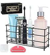 LOVEINUSA Toothbrush Holder, Stainless Steel Toothbrush Holder Tooth Brushing Holder Stand Bathro...