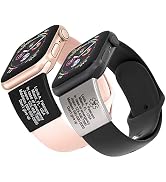 Alert ID Tag for Watch Band, Laser Engraved Apple Watch Safety Plate, Fitness Runners ID tag for ...