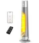 FLANUR PTC Ceramic Space Heaters for Indoor Use, 1500W WiFi Electric Heater | Tower Heater for La...