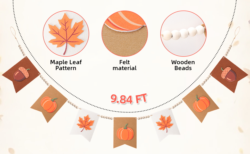 fall felt garland