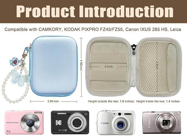 digital camera case kodak pixpro bag small cameras cases powershot fz45 fz55 canon ixuscamera bag