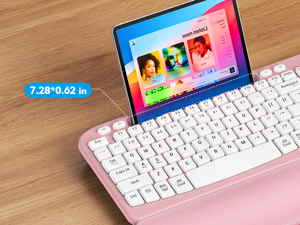 keyboard with phone holder