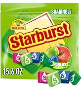 STARBURST Sour Chewy Candy Individually Wrapped Fruit Chew, Sharing Size, 15.6 Oz Resealable Bag