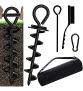 Eurmax USA Spiral Pet Dog Tie Out Stakes Bonus 17FT Dog Tie Out Cable Ideal for All Kinds of Pets...