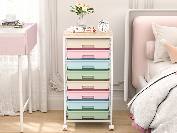 Utility Rolling Cart with Drawers for bedroom