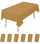 JHDZDHY 6 Pack Premium Disposable Plastic Tablecloth 54" x 108" Party Table Cloths Disposable for...