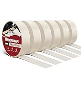 RED WOLF 0.94" x 60 Yards Masking Tape 6 Pack, General Purpose for Painting Arts Crafts Label Car...