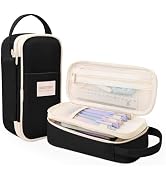 SKYDUE Large Capacity Pencil Case Organizer - Aesthetic School Supply Bag for Students & Adults, ...
