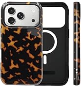 SenRiCase for iPhone 17 Pro Case Cute Tortoise Shell Phone Case Compatible with MagSafe, Dual-Lay...