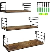 Floating Wall Shelf Set of 3 Storage Organizer for Shower Bathroom Bedroom Bedside Living Room Ki...