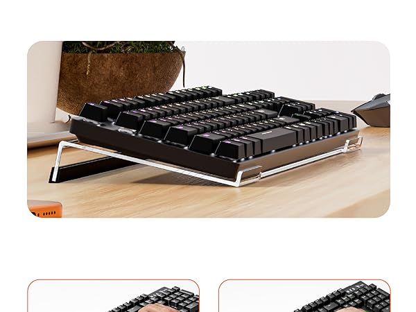 Egchi Acrylic Computer Keyboard Stand for Desk