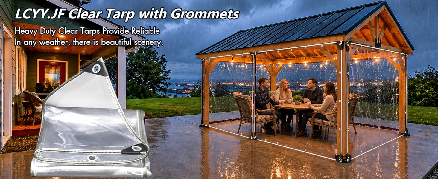 Clear Tarp with Grommets