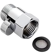 Shower Head Shut Off Valve,Brass Water Flow Control Valve G1/2 Flow Pressure Regulator with Handl...