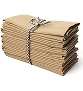Kitchen Cloth Napkins 12 Pack 18X18 Inch Cotton and Polyester Blend Linen Dinner Table Napkin Set...