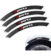 Opuweiy Car Fender Protector, 2PCS Carbon Fiber Wheel Arch Protective Stickers, Universal Self-Ad...