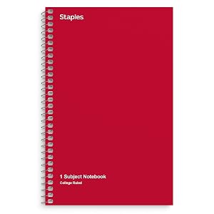 Staples 1-Subject Notebooks home office school personal writing note book books paper