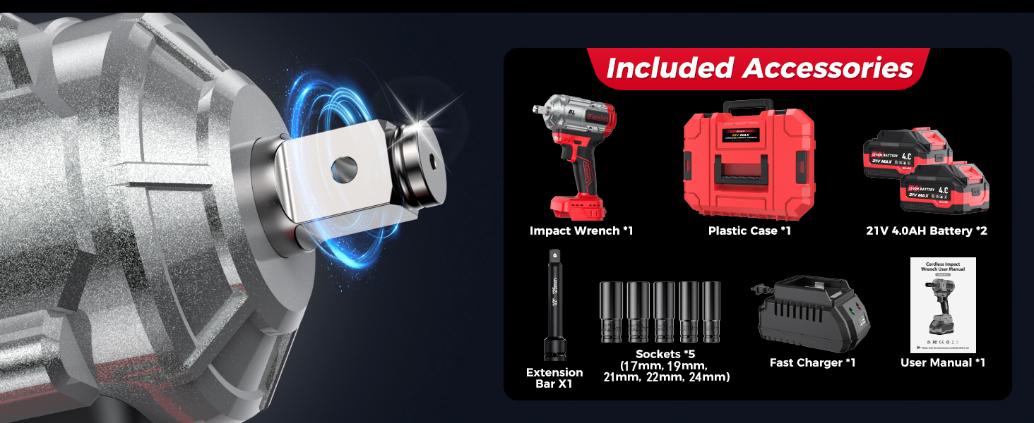 electric impact gun, high torque impact wrench, 1/2 impact wrench